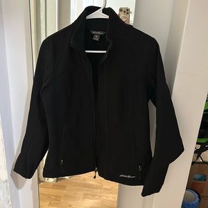 EDDIE BAUER ROCKYPASS BLACK SOFT SHELL JACKET